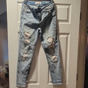Judy Blue Skinny Distressed Blue Jeans